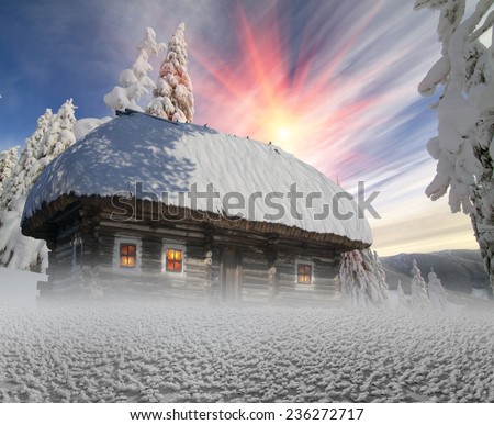 Magic mountain country, the home of Father Frost, Santa Claus, Joulupukki, and other legendary heroes of the winter holidays. A cozy little house in  wild mountains and forests store a lot of magical