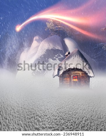 Magic mountain country, the home of Father Frost, Santa Claus, and other legendary heroes of the winter holidays. A cozy house in the wild mountains and forests store a lot of magical fairy secrets