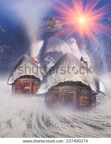 Magic mountain country, the home of , Santa Claus, Joulupukki, and other legendary heroes of the winter holidays. A cozy little house in wild mountains and forests store a lot of magical fairy secrets