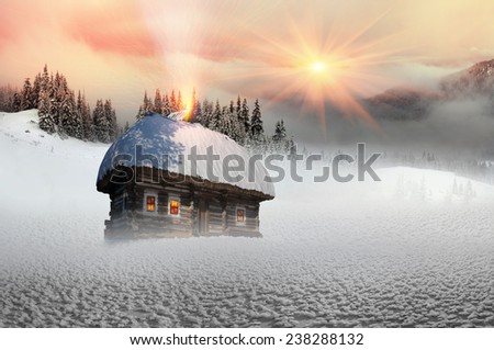 Magic mountain country, the home of Santa Claus, Joulupukki, and other legendary heroes of the winter holidays. A cozy little house in wild mountains and forests store a lot of magical fairy secrets