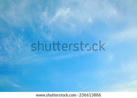 gentle blue sky day, abstract background
