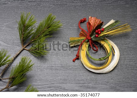 SEASONAL IMAGE-a Japanese traditional decoration for celebrating of New Year's Day