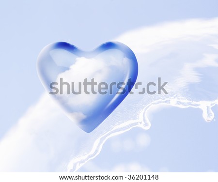 GRAPHIC IMAGE-a clear heart with water flowing