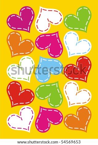 stock vector : Color hearts pictures of hearts to color. stock vector : Color hearts