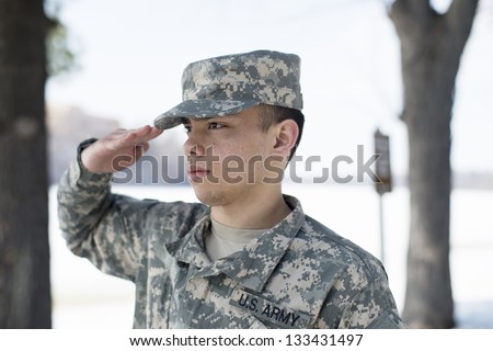 Military Soldier Salutes