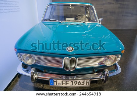 MUNICH - JANUARY 05: BMW 750 on stand display in BMW Museum on January 05, 2015 in Munich, Bavaria, Germany.