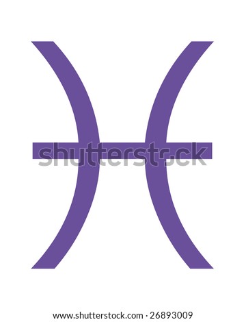 stock photo Zodiac pisces symbol