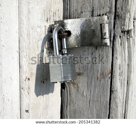 Macro door lock photo