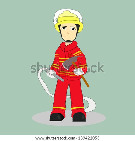 Firefighter , vector