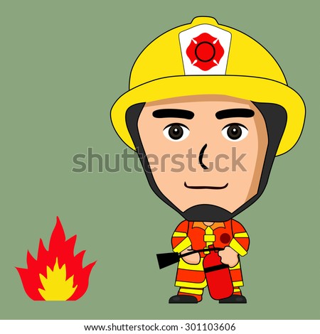 Firefighter vector