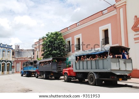Christian cuban children on freight cars