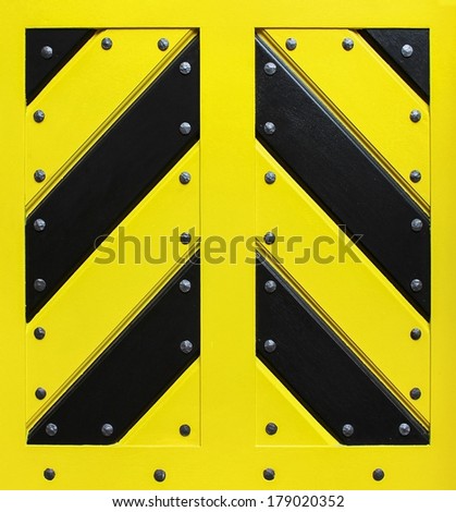 Wooden black and yellow gate