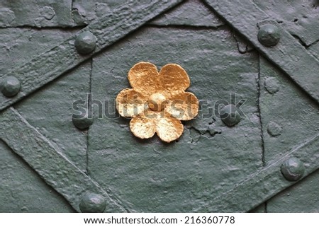 KRAKOW,POLAND - SEPTEMBER 10,2014: The Jagiellonian University. The oldest university in Poland, the second oldest university in Central Europe. Detail on the doorway of Collegium Maius