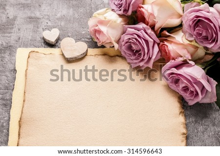 Romantic letter background, blank space