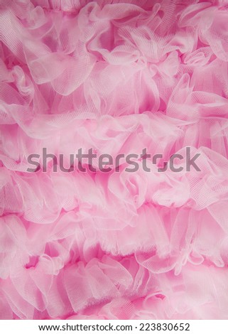 Beautiful layers of delicate pink fabric