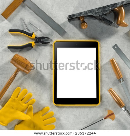 Objects on wood background. Mockup business template. High resolution.
