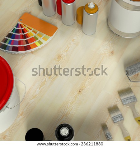 Mock up business template. Paint production. High resolution.