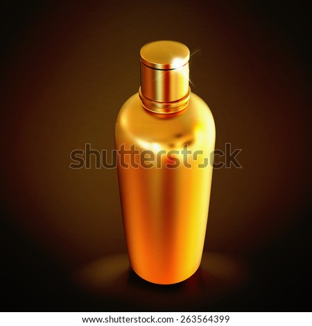 Cosmetics containers, packaging on black background. High resolution.