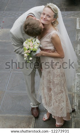 The wedding kiss