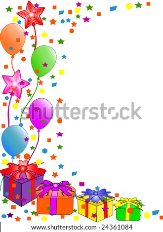 happy birthday balloons gif. irthday balloons border.