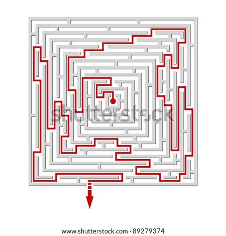 illustration of a  labyrinth/maze