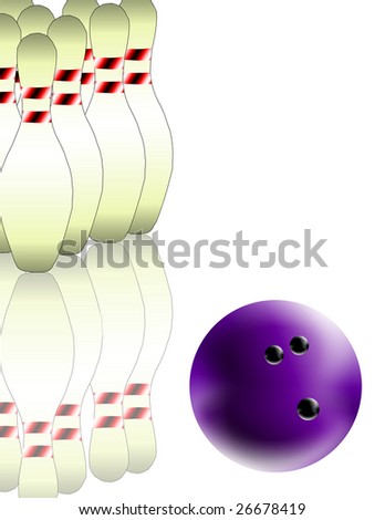 illustration of bowling