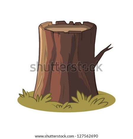 Tree Stump Stock Vector Illustration 127562690 : Shutterstock