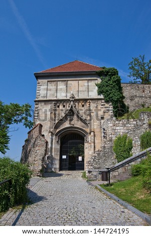 Sigismund Gate (circa XV c.) of Bratislava Castle (founded in IX c.). Bratislava, Slovakia