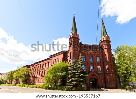 Nautical School (former Saint George Hospital, 1897). Kaliningrad city (former Konigsberg), Russia. Architect Worms