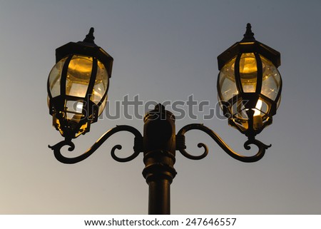 Photo of Lamp Post on Street Road