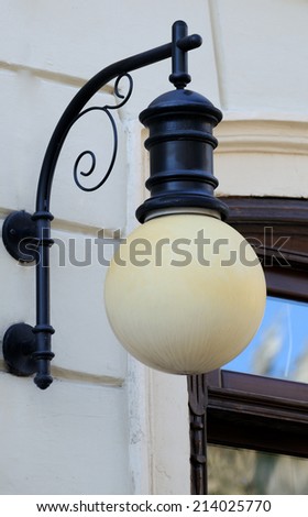Old wall lamp street lighting.