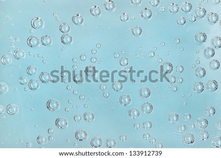 soda bubbles on a blue background