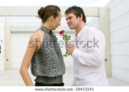 love scene between a woman and man