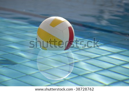 water ball floating in a swimming pool
