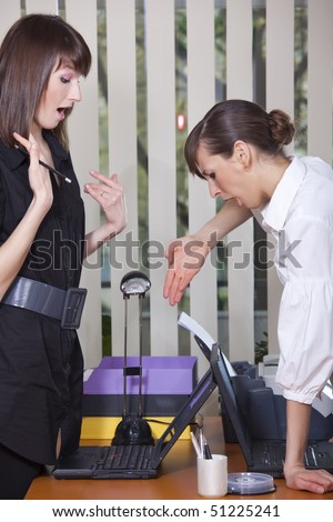 conflict between two businesswomen in a office