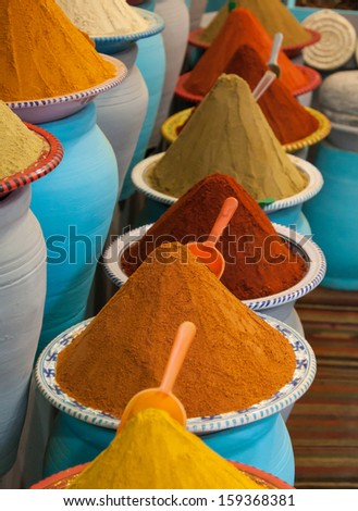 Spices at the market Marrakech, Morocco