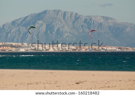 kitesurfing in Tarifa, Spain