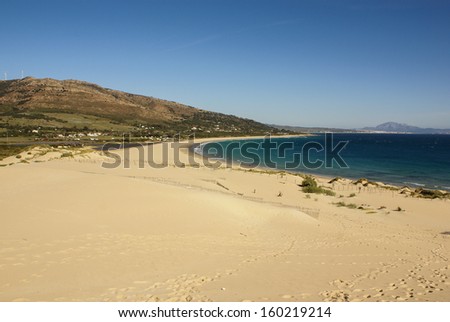 Beautiful view on beach and ocean, Spain, Tarifa