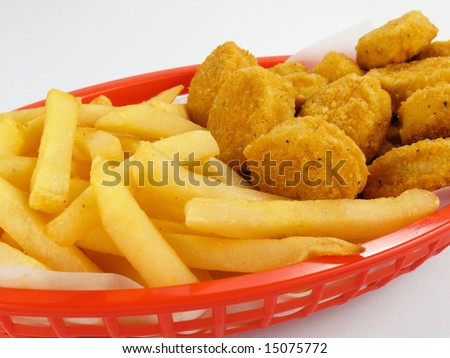 chicken nuggets clipart. Basket of chicken nuggets