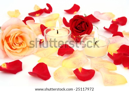 Rose and candles