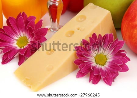 Cheese and flower