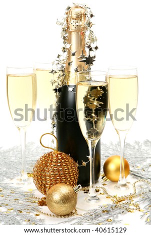 Champagne and gold spheres