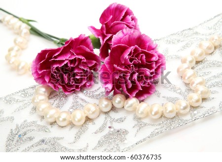 Flowers and pearls