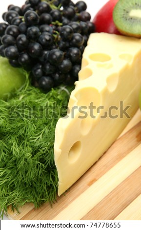 Fresh cheese and fruit