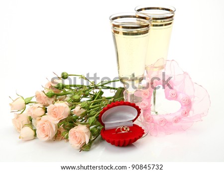 Fine roses and wine