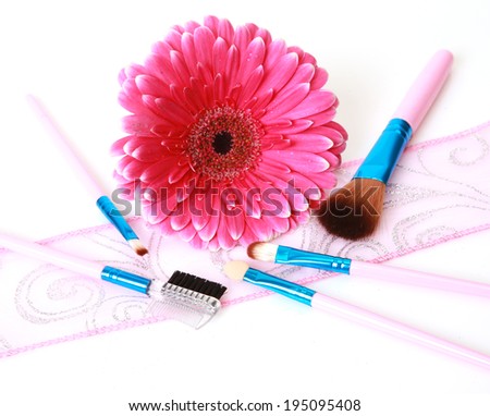 Decorative cosmetics and flower