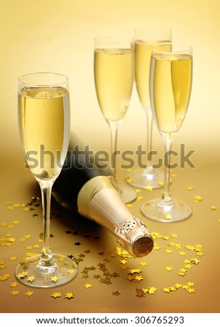 confetti and champagne