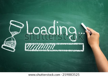 loading concept on blackboard