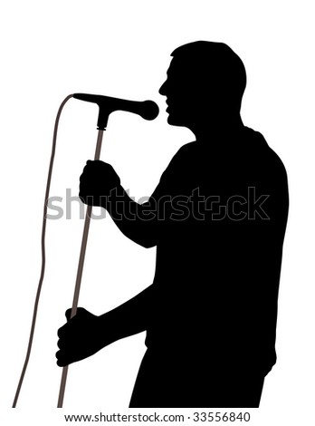 Cartoon Male Singer