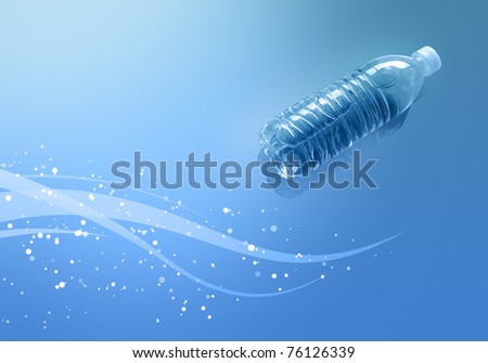 plastic water bottle clip art. stock photo : Plastic water